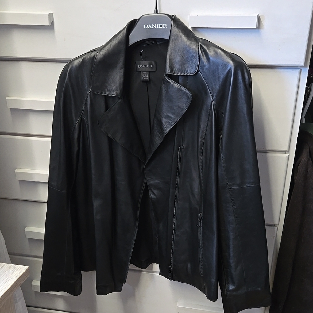 Danier Black Leather Moto-Inspired Jacket